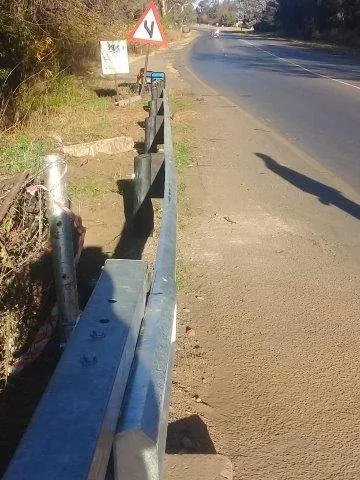 Road restraint in use