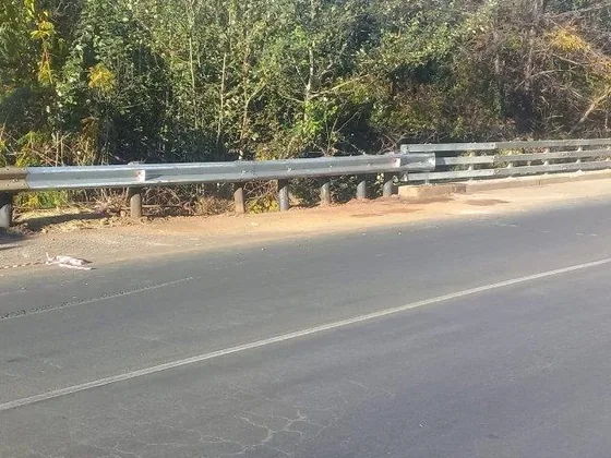 Road restraint in use