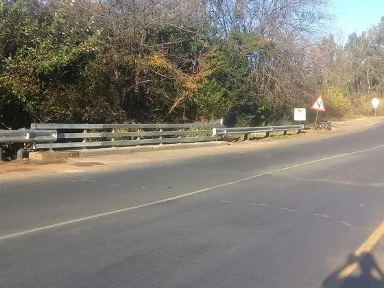 Road restraint in use