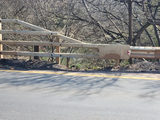 Road restraint site photograph